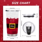 Personalized 20oz Food Grade Stainless Steel Santa Christmas Tumbler with Name 20oz Tumbler Christmas Gift for Family Friends tumbler