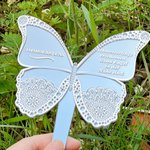 Personalized Memorial Butterfly Ground Stake Grave Cemetery Outdoor Garden Decoration Sympathy Gift or Family Friend