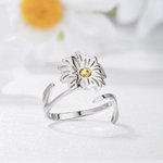 Personalisierte Geburt Blume Ring mit Geburtsstein einstellbar Schmuck Jahrestag Geburtstag Geschenk für Sie