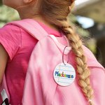 Personalized Kids Backpack Name Tag with Stainless Steel Loop Set of 2 Back to School Gift for Boys Girls