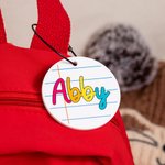 Personalized Kids Backpack Name Tag with Stainless Steel Loop Set of 2 Back to School Gift for Boys Girls