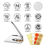 Personalizado Sello con Relieve de Mano para Libros Exlibris Biblioteca con Inicial Nombre Regalo de Navidad para Amante de la Lectura