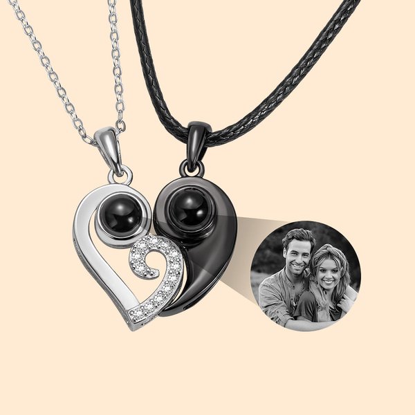 I Love You in 100 Languages Photo Heart Necklace