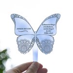 Personalized Memorial Butterfly Ground Stake Grave Cemetery Outdoor Garden Decoration Sympathy Gift or Family Friend