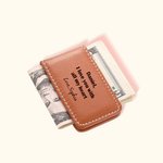 Pince à Billets Magnétique Personnalisée avec Texte Clip en Cuir Cadeau Anniversaire Saint-Valentin Fête des Pères pour Mari Petit Ami Papa
