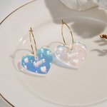 Boucles d'oreilles personnalisées en forme de coeur Accessoires de mode Tournée de concerts Cadeau d'anniversaire pour les amoureux de la musique