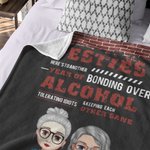 Personalized Here's to Another Year of Bonding Over Alcohol Fleece Sherpa Blanket Birthday Christmas Gift for Best Friend