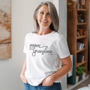 Personalizzato Mamma Est Nonna Est Shirt Felpa con cappuccio Festa della mamma Ringraziamento Regalo di Natale per la nonna