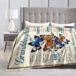 Personalizada Te quiero siempre y para siempre Mariposa Familia Manta de lana suave con nombre Regalo de cumpleaños para la abuela nieta