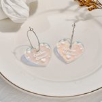 Boucles d'oreilles personnalisées en forme de coeur Accessoires de mode Tournée de concerts Cadeau d'anniversaire pour les amoureux de la musique