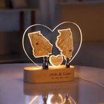 Lampe de nuit personnalisée avec texte gravé Long Distance Relationships Gift for Couples Home Decor