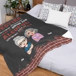 Personalized Here's to Another Year of Bonding Over Alcohol Fleece Sherpa Blanket Birthday Christmas Gift for Best Friend