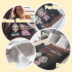 Personalized Here's to Another Year of Bonding Over Alcohol Fleece Sherpa Blanket Birthday Christmas Gift for Best Friend