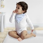 Personalized Cotton Baby Bib with Name and Date Christening Day Baby Shower Gift for Baby New Parents