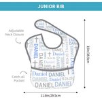 Bavoir de baptême personnalisé imperméable avec pochette et fermeture ajustable pour l'alimentation Cadeau de douche de bébé pour garçon fille
