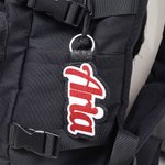 Personlig filt glitter namnskylt Cheer nyckelring ryggsäck tagg team cheerleading gåva för tonåringar