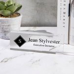 Personalisierte Acryl Name Zeichen Schreibtisch Namensschild Büro Dekor Gratulieren Anerkennung Geschenk für Kollegen Familie