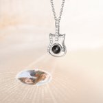 Personalised Guitar Design Projection Necklace with 100 Languages I Love You and Photo Valentine's Day Gift for Guitar Lovers