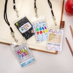 Personalised Bright Color Unbreakable Hall Pass Lanyard with Name Classroom Supplies Back to School Gift for Teacher