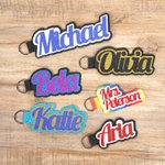 Personlig filt glitter namnskylt Cheer nyckelring ryggsäck tagg team cheerleading gåva för tonåringar