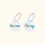 Personalized Kids Backpack Name Tag with Stainless Steel Loop Set of 2 Back to School Gift for Boys Girls