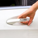 Personalizada a prueba de agua grabado nombre del coche emblema de la insignia con el coche de seguridad adhesiva cumpleaños Día del Padre de regalo p