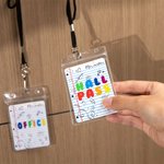 Personalised Bright Color Unbreakable Hall Pass Lanyard with Name Classroom Supplies Back to School Gift for Teacher