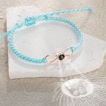 Personalised Infinity Photo Projection Braided Bracelet with Text in 100 Languages Anniversary Valentine's Day Memorial Gift for Friend Couple Woman
