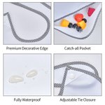 Bavaglino impermeabile personalizzato con nome e iniziale del bambino con tasca e chiusura regolabile Toddler mangiare alimentazione essenziale Baby Shower regalo di compleanno