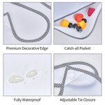 Bavoir de baptême personnalisé imperméable avec pochette et fermeture ajustable pour l'alimentation Cadeau de douche de bébé pour garçon fille