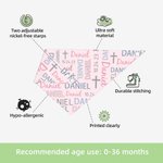 Personalized Cotton Baby Bib with Name and Date Christening Day Baby Shower Gift for Baby New Parents