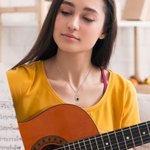 Personalised Guitar Design Projection Necklace with 100 Languages I Love You and Photo Valentine's Day Gift for Guitar Lovers