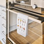 Personalized Birth Flower Tea Towel White Super Absorbent Gift for Grandma Mother