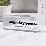 Personalisierte Acryl Name Zeichen Schreibtisch Namensschild Büro Dekor Gratulieren Anerkennung Geschenk für Kollegen Familie