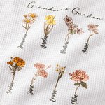 Personalized Birth Flower Tea Towel White Super Absorbent Gift for Grandma Mother