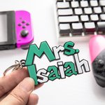 Personalized 3D Cartoon Keyring with Decorative Name Plate Birthday Gift for Kids Game Lovers