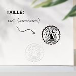 Tampon à Gaufrer Style Librairie Pince à Gaufrage Personnalisée avec Texte Cadeau Anniversaire pour Lecteurs Amateurs des Livres