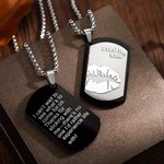 Personalised Engraved Lip Print Kiss Men's Necklace with Name Text Valentine's Day Anniversary Gift for Him
