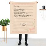 Couverture Polaire Personnalisée avec Texte et Nom Cadeau de Saint-Valentin pour Couple Famille Amis