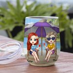 Gepersonaliseerde Besties Forever Niet zusters door bloed maar zusters door hart Wijn Tumbler Verjaardagscadeau voor zusters