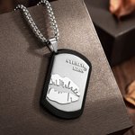 Personalised Engraved Lip Print Kiss Men's Necklace with Name Text Valentine's Day Anniversary Gift for Him