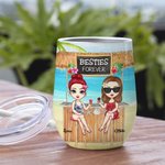 Bicchiere da vino personalizzato Non sorelle per sangue, ma sorelle per cuore Regalo di compleanno per sorelle e amiche