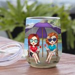 Personalized You Are The She To My Nanigans 12oz Wine Tumbler Birthday Gift for Sisters