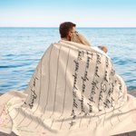 Couverture Polaire Personnalisée avec Texte et Nom Cadeau de Saint-Valentin pour Couple Famille Amis