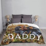 Personalized We Love You Daddy Mommy Photo Blanket Home Decoration Birthday Anniversary Gift for Family