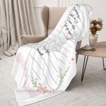 Couverture Polaire Personnalisée avec Texte et Nom Cadeau de Saint-Valentin pour Couple Famille Amis