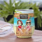 Personalized Are We Drunk Bitch We Might Be Wine Tumbler Birthday Gift for Sisters Besties