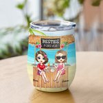 Personalized Are We Drunk Bitch We Might Be Wine Tumbler Birthday Gift for Sisters Besties