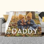 Personalized We Love You Daddy Mommy Photo Blanket Home Decoration Birthday Anniversary Gift for Family