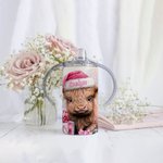 Tasse à boire personnalisée en acier inoxydable de qualité alimentaire avec nom Cadeau d'anniversaire pour les enfants Highland Cow Lover